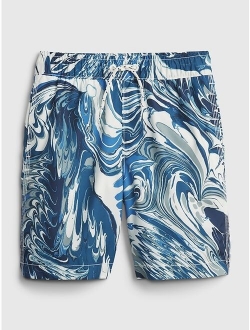 Kids 100% Recycled Polyester Stripe Swim Trunks