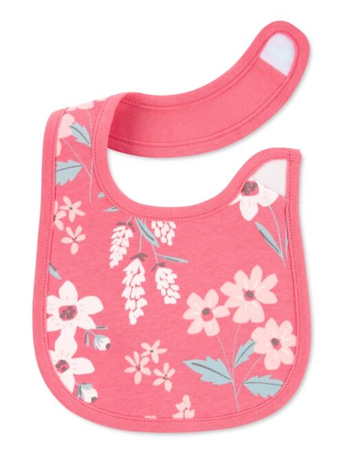 Carter's Baby Girls 4-Pack Floral Teething Bibs