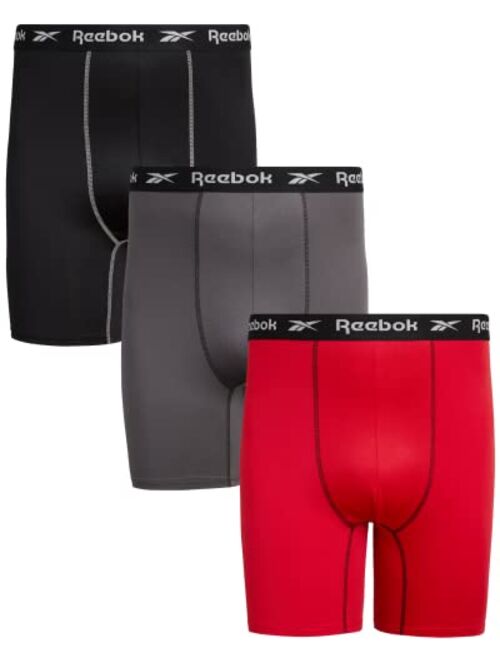 Reebok Men’s Underwear Big and Tall Long Leg Performance Boxer Briefs (3 Pack)(2XL – 4XL)