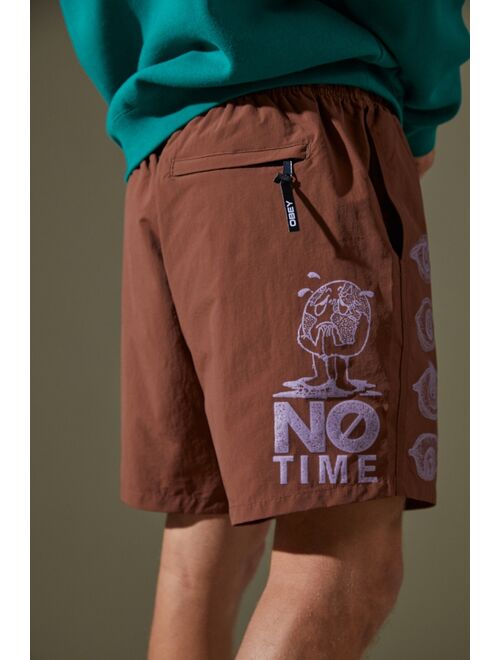 OBEY No Time Printed Nylon Short