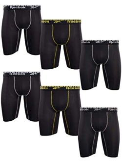 Mens Underwear Long Leg Performance Boxer Briefs (6 Pack)