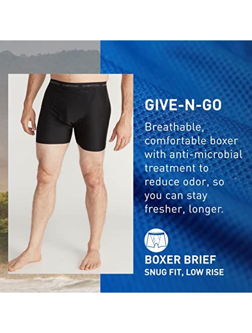 ExOfficio Men's Give-N-Go Long Leg Boxer Brief 2 Pack