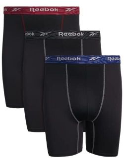 Reebok Men?s Underwear ? Long Leg Performance Boxer Briefs (6