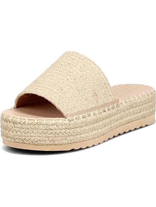 Matisse Footwear Del Mar Vegan Platform Woven Raffia Sandal