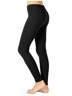 Womens Premium Cotton Full Length Leggings Multi Colors (S-XL)