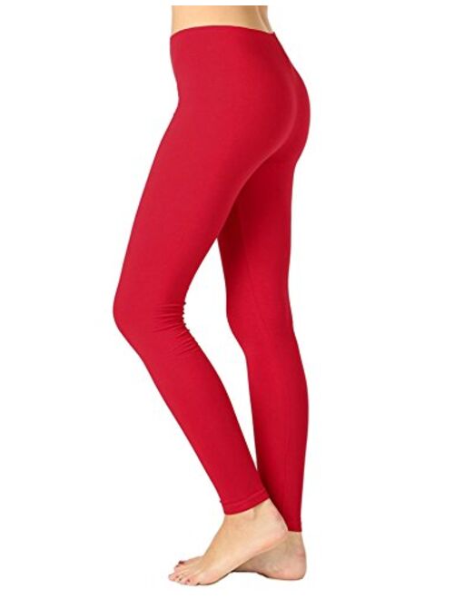 KOGMO Womens Premium Cotton Full Length Leggings Multi Colors (S-XL)