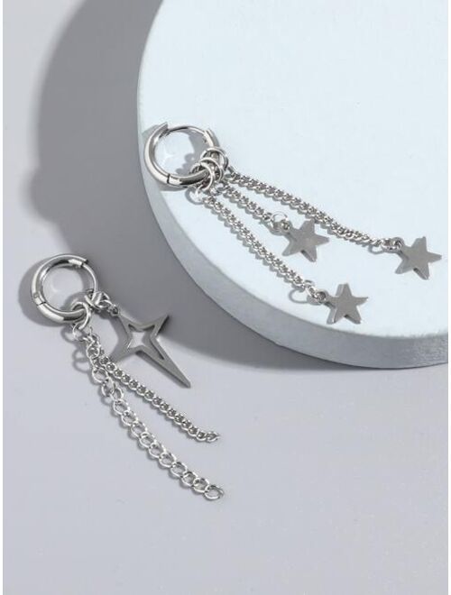 Shein Men Star Drop Earrings