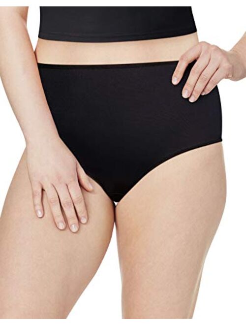 JUST MY SIZE Women's Plus Size Microfiber Brief 6-Pack