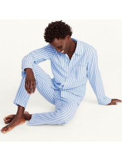 Pajama set in organic cotton seersucker