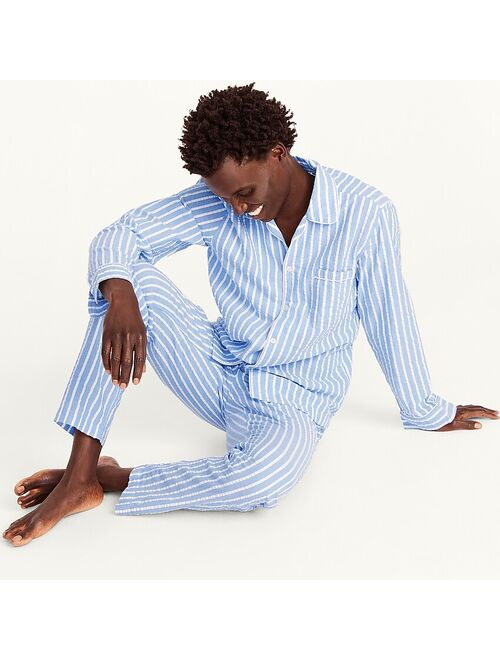 J.Crew Pajama set in organic cotton seersucker