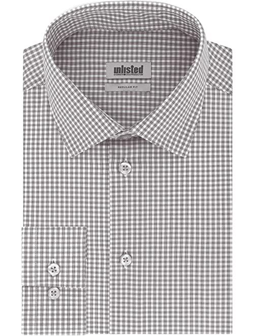 Unlisted by Kenneth Cole Men's Dress Shirt Regular Fit Checks and Stripes (Patterned)