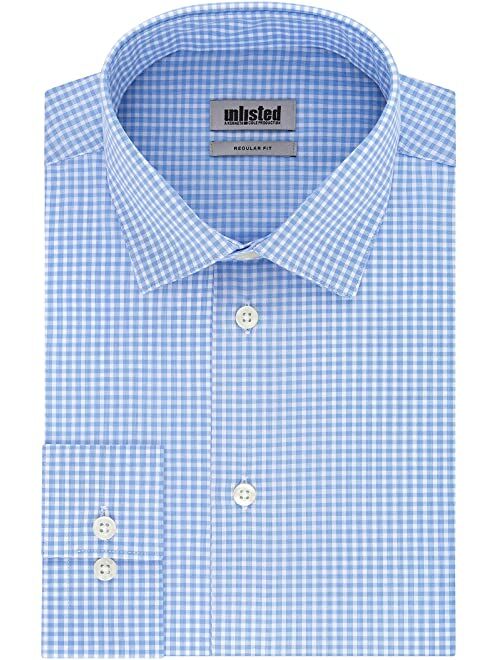 Unlisted by Kenneth Cole Men's Dress Shirt Regular Fit Checks and Stripes (Patterned)