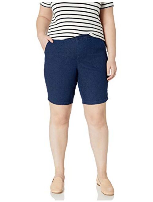 JUST MY SIZE Women's Plus Size Shorts With 2 Pocket Pull on