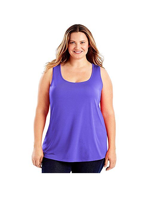 JUST MY SIZE Womens Cool DRI Scoop-Neck Tank Top