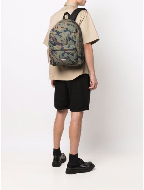 Alexander McQueen logo-print camouflage backpack