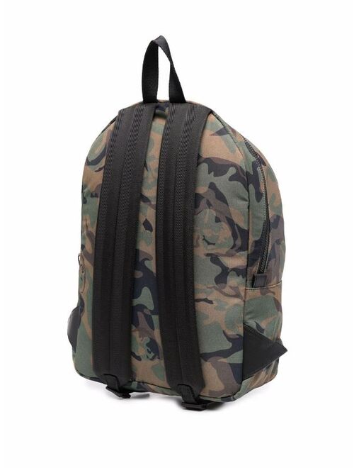 Alexander McQueen logo-print camouflage backpack