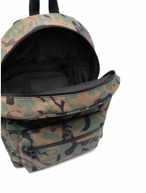 Alexander McQueen logo-print camouflage backpack