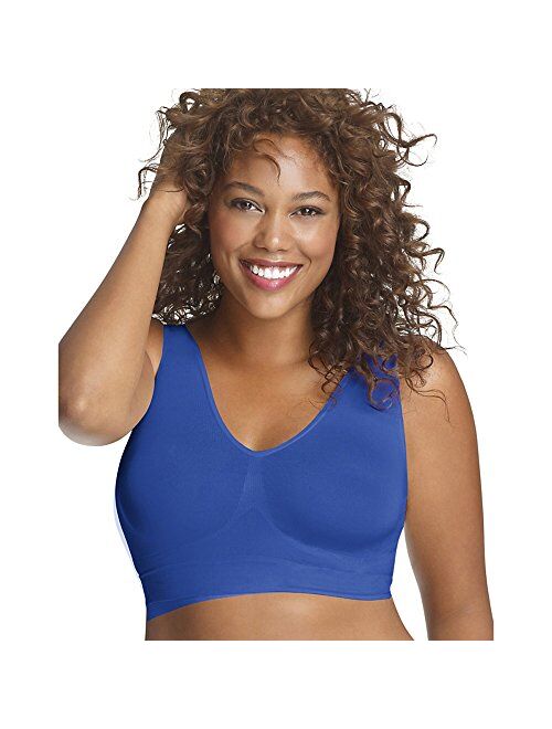 JUST MY SIZE Pure Comfort Seamless Wirefree Gentle Bra with Moisture Control (1263)