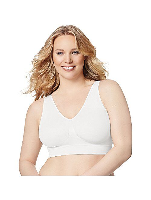 JUST MY SIZE Pure Comfort Seamless Wirefree Gentle Bra with Moisture Control (1263)