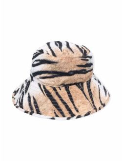 leopard-print bucket hat