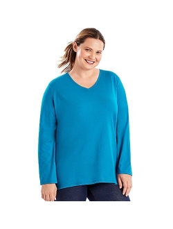 Women's Long-Sleeve V-Neck Tunic T-Shirt