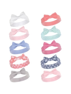 Baby Girl Cotton Headbands, 10 Pack, One Size