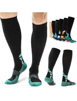 Alvada Women & Men Compression Socks For Nurse, Madical with Foot Massage Pad and Arch Support