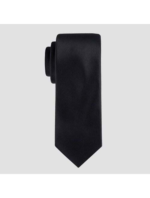 Men's Satin Solid Skinny Tie - Goodfellow & Co™ Black One Size