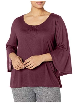 Women's Plus Size Pintuck Top