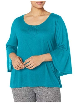 Women's Plus Size Pintuck Top