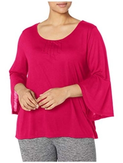 Women's Plus Size Pintuck Top