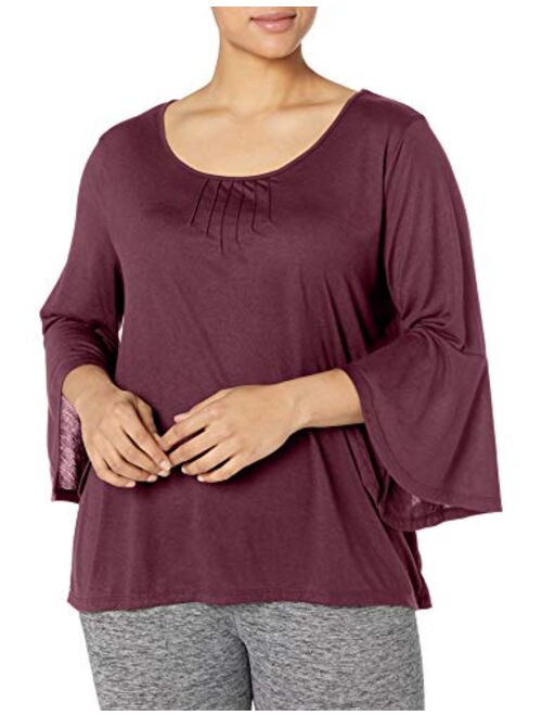 JUST MY SIZE Women's Plus Size Pintuck Top