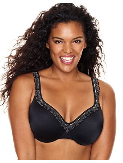 JUST MY SIZE Women's Pure Comfort Lace Back Closure Wirefree Bra MJ1271