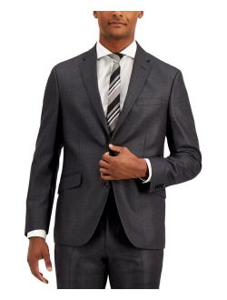 Men's Techni-Cole Gunmetal Suit Separate Slim-Fit Jacket