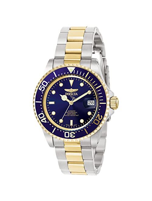 Invicta Men's Pro Diver 40mm Steel and Gold Tone Stainless Steel Automatic Watch with Coin Edge Bezel, Two Tone/Blue (Model: 8928OB)