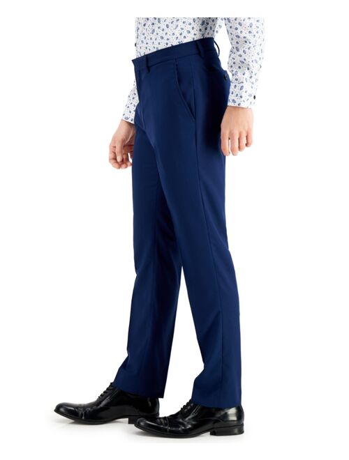 Kenneth Cole Reaction Men's Techni-Cole Blue Suit Separate Slim-Fit Pants