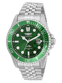 Men's 30609 Pro Diver Quartz Watch with Stainless Steel Strap, Black, Green, 22