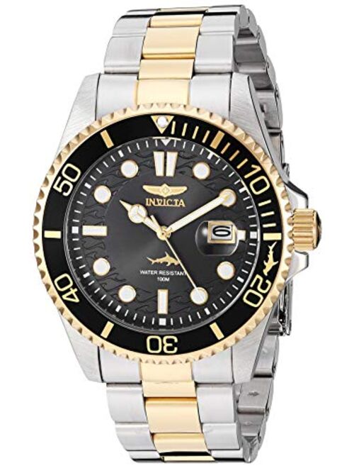 Invicta Men's 30023 Pro Diver Quartz Watch with Stainless Steel Strap, Two-Tone, 22