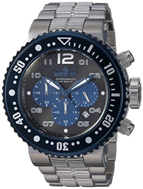 Invicta Men's 25074 Pro Diver Stainless Steel Quartz Watch with Stainless-Steel Strap, Silver, 29.3