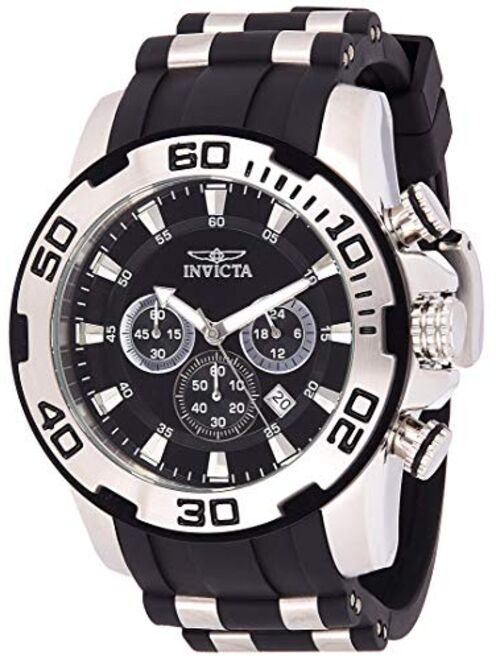 Invicta Men's Pro Diver Scuba 50mm Gold Tone, Silver Tone, Stainless Steel, and Silicone Chronograph Quartz Watch (Model: 22312, 22311)