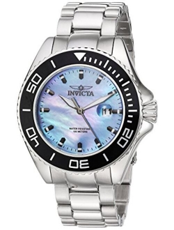 Men's Pro Diver Stainless Steel Japanese-Quartz Watch with Stainless-Steel Strap, Silver, 11 (Model: 23067, 14998)