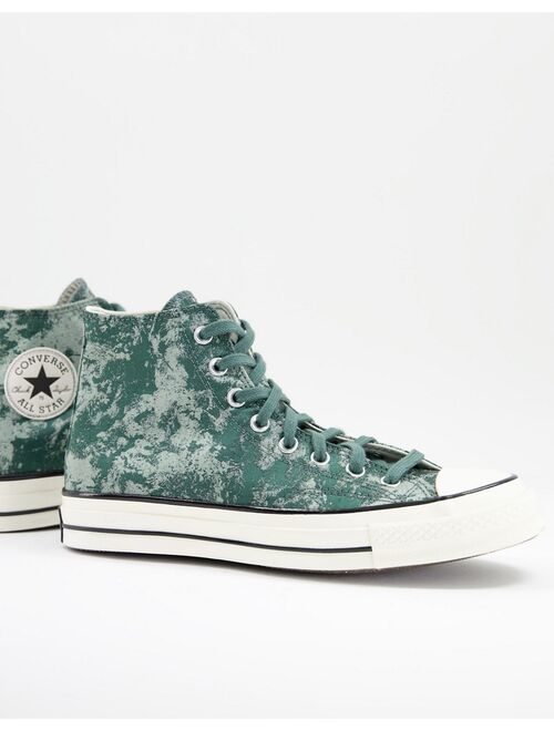 Converse Chuck 70 Hi Surface Fusion jacquard sneakers in forest pine