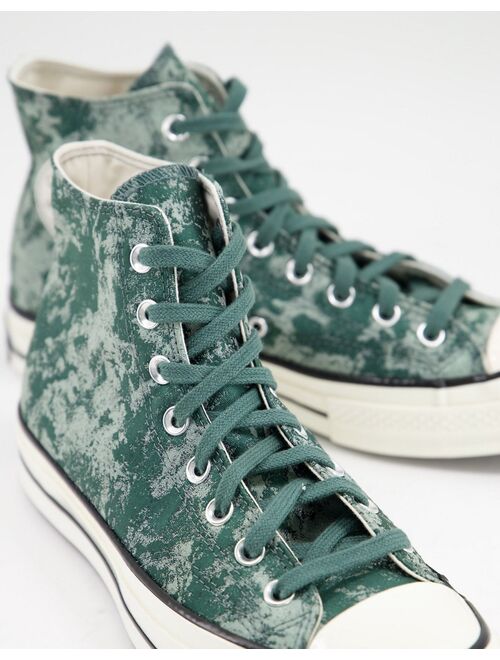 Converse Chuck 70 Hi Surface Fusion jacquard sneakers in forest pine