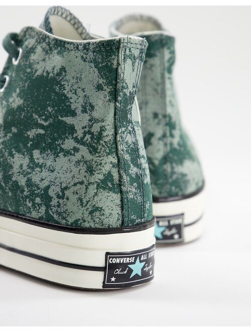 Converse Chuck 70 Hi Surface Fusion jacquard sneakers in forest pine