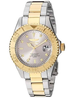 Men's Pro Diver Quartz Watch with Stainless Steel Strap, Two Tone, Silver, 18 (Model: 29943, 29945)