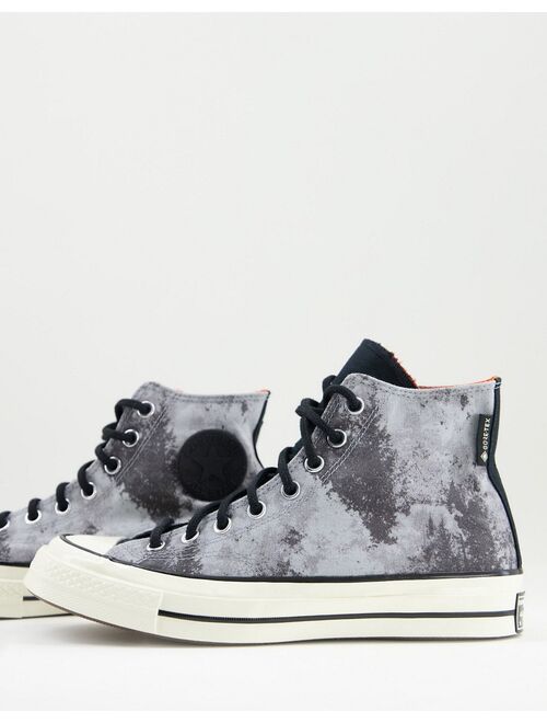 Converse Chuck 70 Hi GORE-TEX graphic print sneakers in ash stone