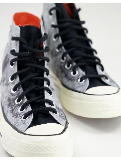 Converse Chuck 70 Hi GORE-TEX graphic print sneakers in ash stone