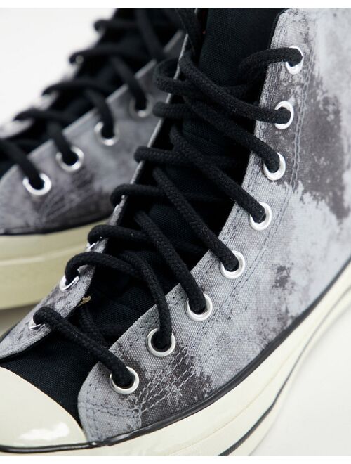 Converse Chuck 70 Hi GORE-TEX graphic print sneakers in ash stone