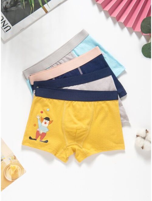 Shein Boys 4pcs Cartoon Graphic Boxer Brief