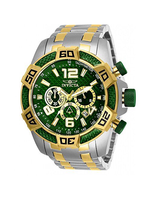 Invicta Men's 25857 Pro Diver Quartz Chronograph Green Dial Watch